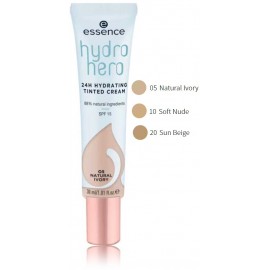 Essence Hydro Hero 24H Hydrating Tinted Cream SPF15 drėkinantis veido kremas su atspalviu