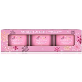 Yankee Candle Snowflake Kisses aromatinių žvakių rinkinys (3 vnt. x 37 g.)