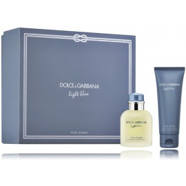 Dolce & Gabbana Light Blue Pour Homme rinkinys vyrams (75 ml. EDT + 75 ml. losjonas po skutimosi)