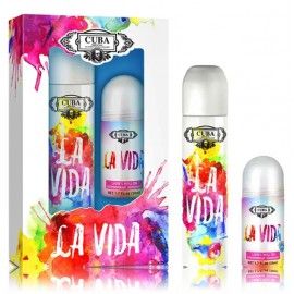 Cuba La Vida rinkinys moterims (100 ml. EDP + 50 ml. rutulinis dezodorantas)