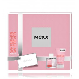 Mexx Whenever Wherever For Her rinkinys moterims ( 30 ml. EDT + 50 ml. dušo gelis)