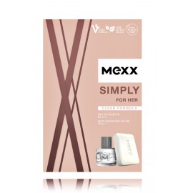 Mexx Simply For Her rinkinys moterims ( 20 EDT + 75 g. kietas muilas)