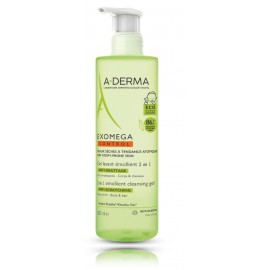 A-Derma Exomega Control Emolient 2in1 valomasis gelis kūnui ir plaukams