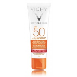 Vichy Capital Soleil Anti-Ageing 3-in-1 apsauginė priemonė nuo saulės veidui