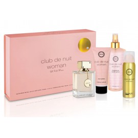 Armaf Club De Nuit Woman rinkinys moterims (105 ml. EDP + 250 ml. dulksna + 100 ml. losjonas + 50 ml. kūno purškiklis)