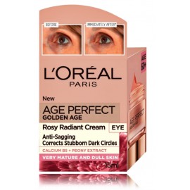 Loreal Age Perfect Golden Age Rosy Radiant Cream šviesinantis paakių kremas brandžiai ir papilkėjusiai odai