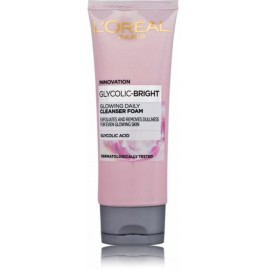 L'oreal Glycolic-Bright Glowing Daily Cleanser Foam švytėjimo suteikiančios valomosios veido putos