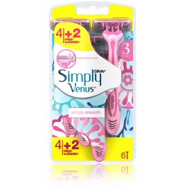 Gillette Venus Simply skustuvas ir 6 keičiamos galvutės