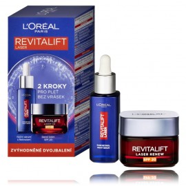 Loreal Revitalift Laser rinkinys (naktinis serumas 30 ml. + dieninis kremas SPF20 50 ml.)