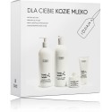 Ziaja Goat's Milk rinkinys (dušo želė 500ml. + kūno pienelis 400ml. + veido kremas 50ml. + rankų kremas 50ml.)