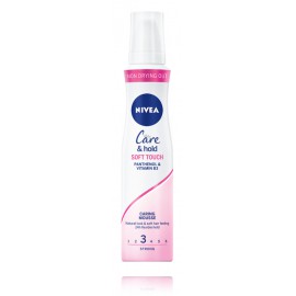 Nivea Care & Hold Soft Touch Caring Mousse plaukų formavimo putos