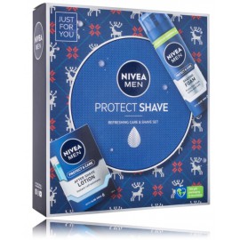 Nivea Men Protect Shave Refreshing Care & Shave rinkinys vyrams (200 ml. skutimosi putos + 100 ml. losjonas po skutimosi)