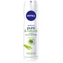 Nivea Nivea Pure & Natural Action Jasmine 48H purškiamas dezodorantas moterims