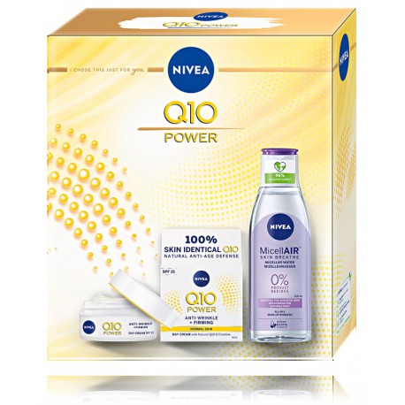 Nivea Q10 Power rinkinys moterims (50 ml. veido kremas + 200 ml. micelinis vanduo)