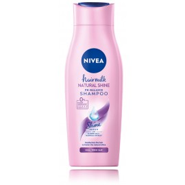 NIVEA Hairmilk Natural Shine atkuriamasis plaukų šampūnas