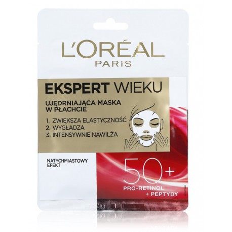 L'oreal Age Specialist 50+ Firming Tissue Mask stangrinamoji veido kaukė