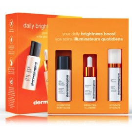 Dermalogica Daily Brightness Boosters švytėjimo suteikiantis rinkinys veidui (prausiklis 30 ml. + serumas 10 ml. + gelis 15 ml.)