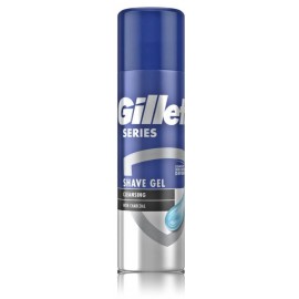 Gillette Series Cleansing Charcoal гель для бритья с активированным углем
