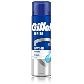 Gillette Series Revitalizing Shave Gel гель для бритья для чувствительной мужской кожи с зеленым чаем