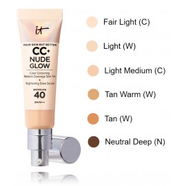 IT Cosmetics CC+ Nude Glow Color Correcting SPF40 spalvą koreguojantis kremas veidui