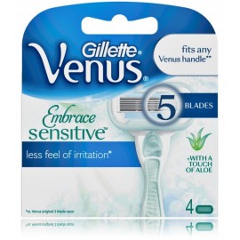 Gillette Venus Embrace Sensitive keičiamos skustuvo galvutės moterims