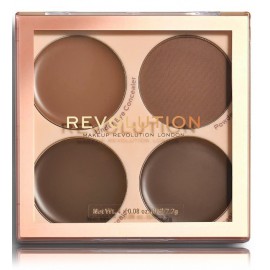 Makeup Revolution Concealer Palette Matte Base odos trūkumus maskuojanti paletė