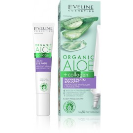 Eveline Organic Aloe + Collagen Reducing Liquid Eye Pads patinimus mažinantis paakių gelis