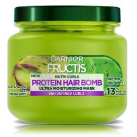 Garnier Fructis Nutri Curls Protein Hair Bomb ypač drėkinanti plaukų kaukė garbanotiems plaukams