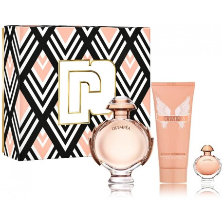 Paco Rabanne Olympea rinkinys moterims (80 ml. EDP + 6 ml. EDP + 100 ml. kūno losjonas)