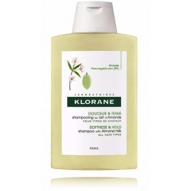 Klorane Softness & Hold Shampoo With Almond Milk minkštinantis ir apimties suteikiantis šampūnas su migdolų pienu