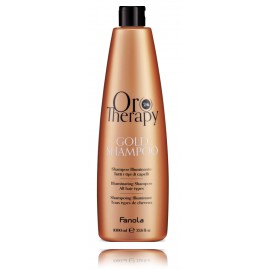 Fanola Oro Therapy Gold Shampoo Illuminating spindesio suteikiantis šampūnas visų tipų plaukams