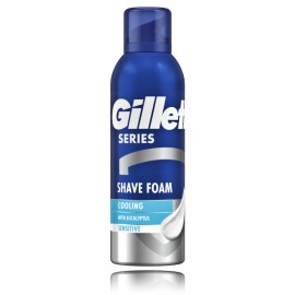 Gillette Series Sensitive Cooling Shave Foam vėsinančios skutimosi putos vyrams su eukaliptu