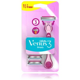 Gillette Simply Venus 3 skustuvas ir 8 keičiamos galvutės