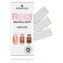 Essence French Manicure Stencils lipnūs trafaretai prancūziškam manikiūrui