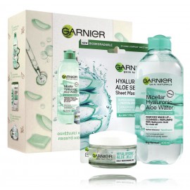 Garnier Hyaluronic Aloe Skin Naturals rinkinys veido priežiūrai ( 400 ml. micelinis vanduo + 50 ml. drėkinantis kremas)