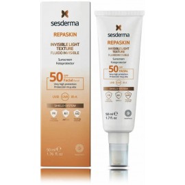 Sesderma Repaskin Invisible Light Texture Facial Sunscreen SPF50 apsauginis fluidas nuo saulės veidui