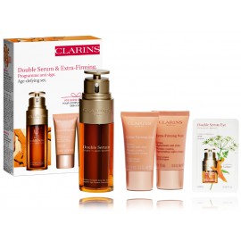 Clarins Double Serum & Extra-Firming Set набор (50 мл сыворотка + 0,9 мл для глаз + 2 х 15 мл дневной, ночной крем)