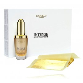 Di Angelo Cosmetics Intense Gold Treatment rinkinys veidui (30 ml. serumas + 30 vnt. aukso lapeliai)