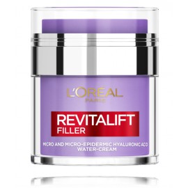 L'Oreal Paris Revitalift Filler Water-Cream odos barjerą stiprinantis kremas veidui su hialurono rūgštimi