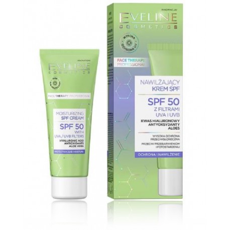 Eveline Face Therapy Moisturizing SPF50 Cream drėkinamasis veido kremas nuo saulės