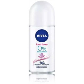 Nivea Fresh Flower rutulinis antiperspirantas moterims be aliuminio druskų