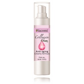 Nacomi Collagen Cream Anti-Aging senėjimo požymius mažinantis veido kremas visiems odos tipams