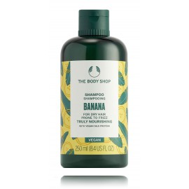 The Body Shop Banana Truly Nourishing Shampoo maitinantis šampūnas sausiems ir slenkantiems plaukams