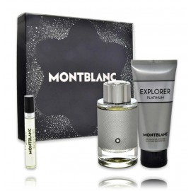 Mont Blanc Explorer Platinum rinkinys vyrams (100 ml. EDP + 7,5 ml. EDT + 100 ml. dušo gelis)