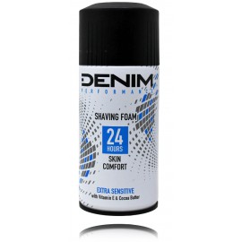 Denim Extra Sensitive Shaving Foam 24 Hours Skin Comfort skutimosi putos vyrams