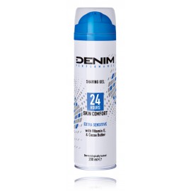 Denim Extra Sensitive Shaving Gel 24 Hours Skin Comfort skutimosi gelis vyrams