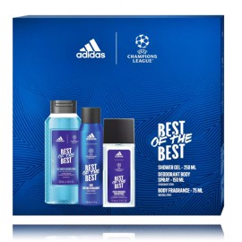 Adidas UEFA Champions League Best Of The Best rinkinys vyrams (75 ml. dezodorantas + 250 ml. dušo gelis + 150 ml. dezodorantas)