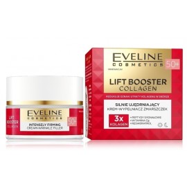 Eveline Lift Booster Collagen Strongly Firming Cream-Wrinkle Filler 50+ stangrinamasis veido kremas