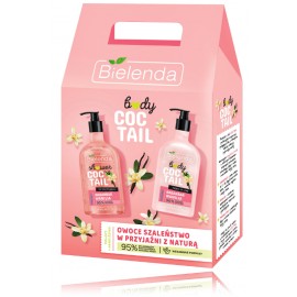 Bielenda Body Coctail Rhubarb & Vanilla rinkinys kūnui (400 ml. kūno balzamas + 400 ml. dušo gelis)