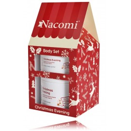 Nacomi Christmas Evening rinkinys (kūno šveitiklis 200 ml. + kūno sviestas 100 ml.)